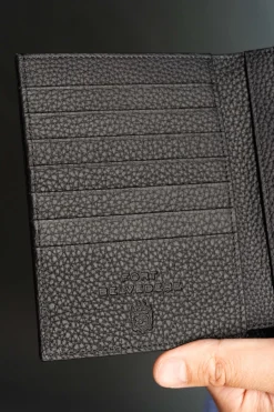 Black Full-Grain Togo Leather Passport Holder