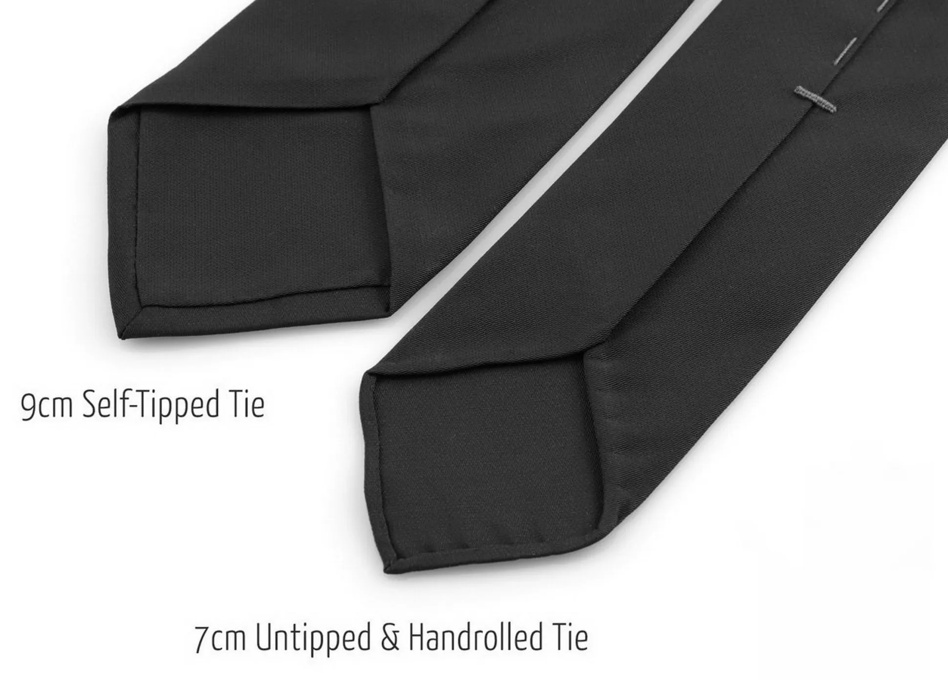 Black Grenadine Silk Tie