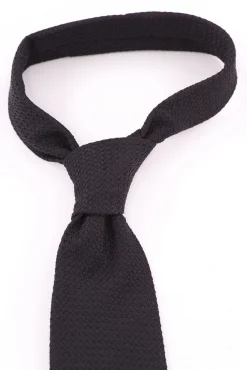 Black Grenadine Silk Tie