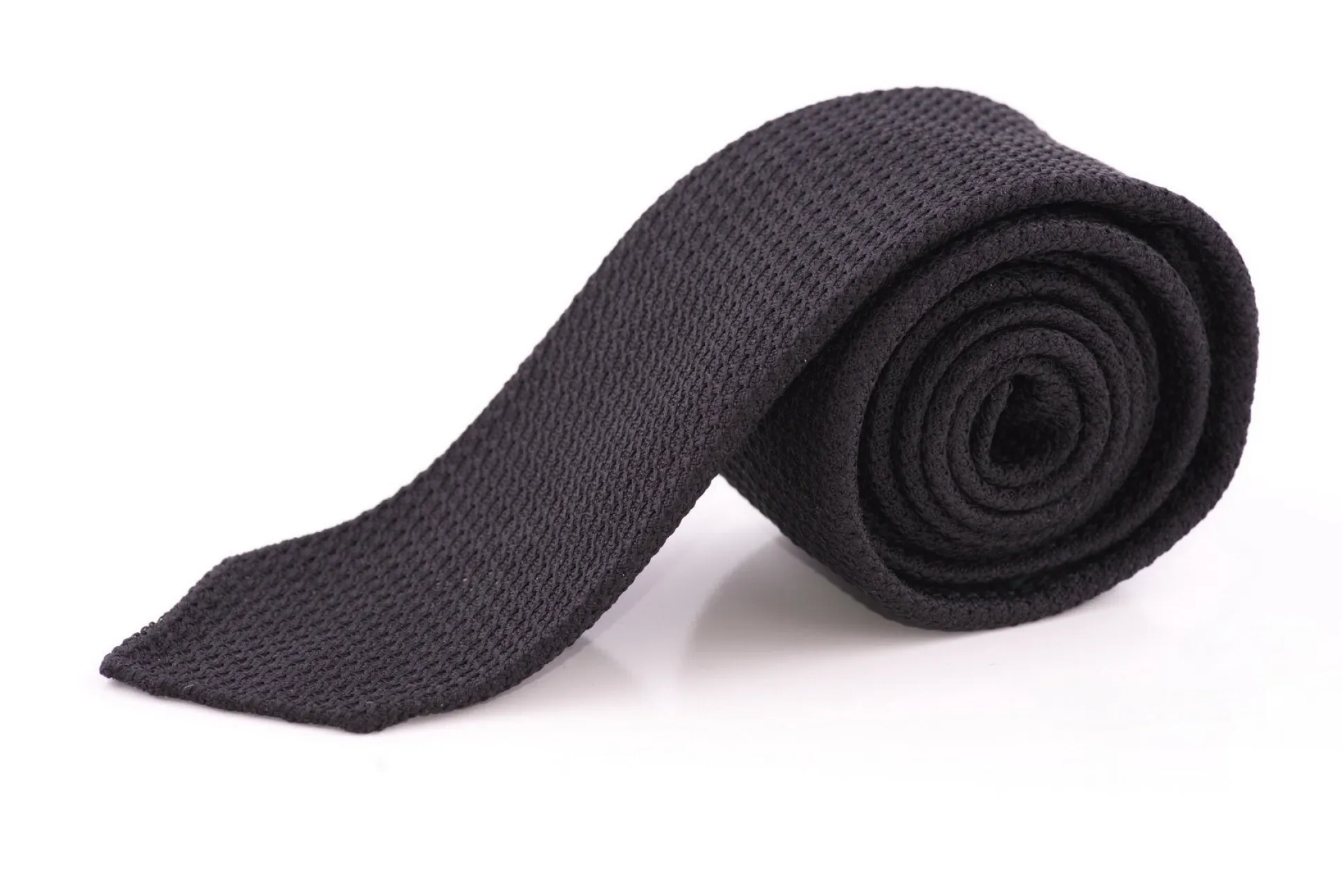 Black Grenadine Silk Tie