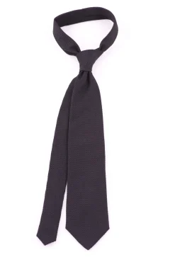Black Grenadine Silk Tie