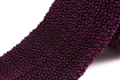 Black & Magenta Two-Tone Silk Knit Tie