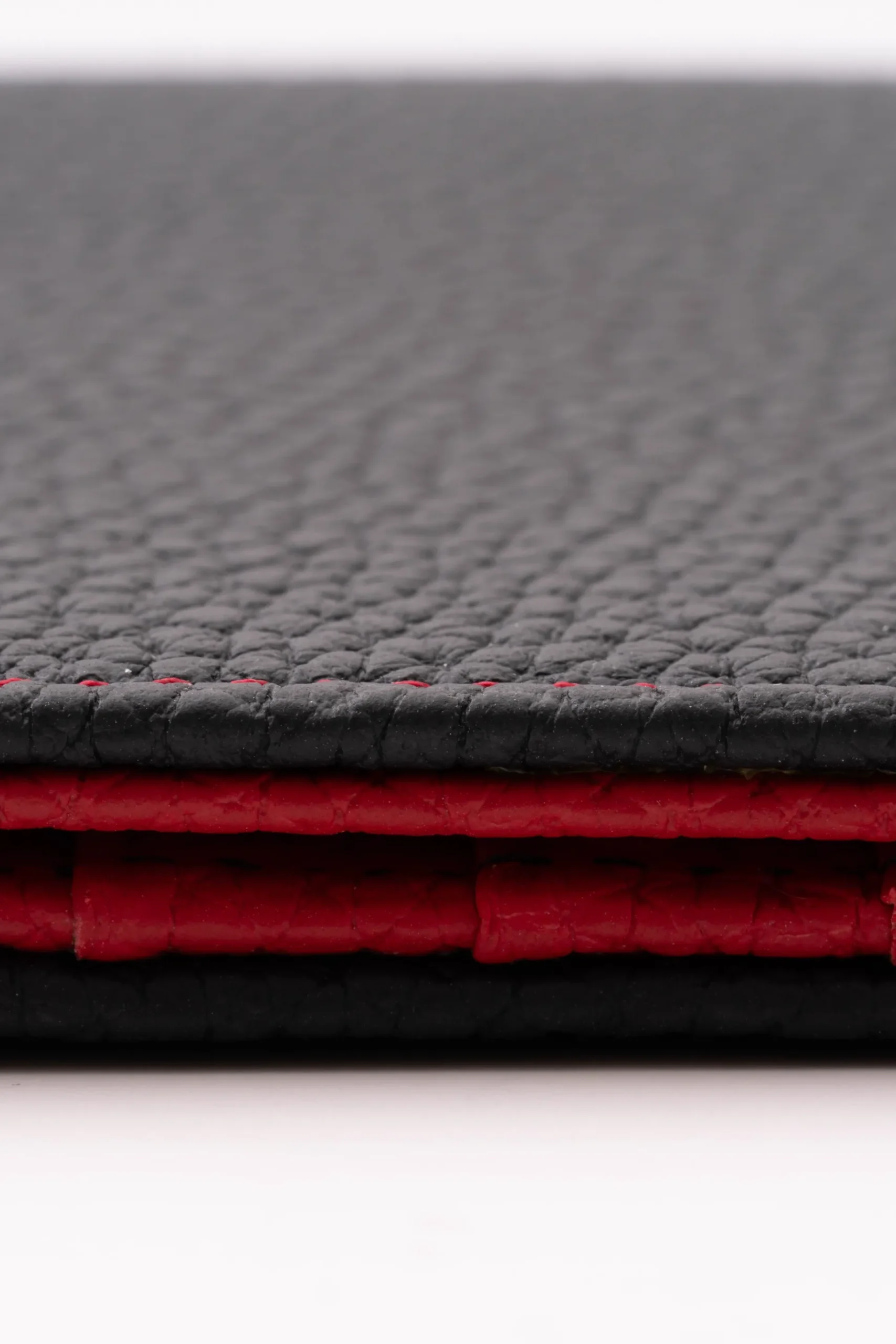 Black & Red Togo Leather Passport Holder