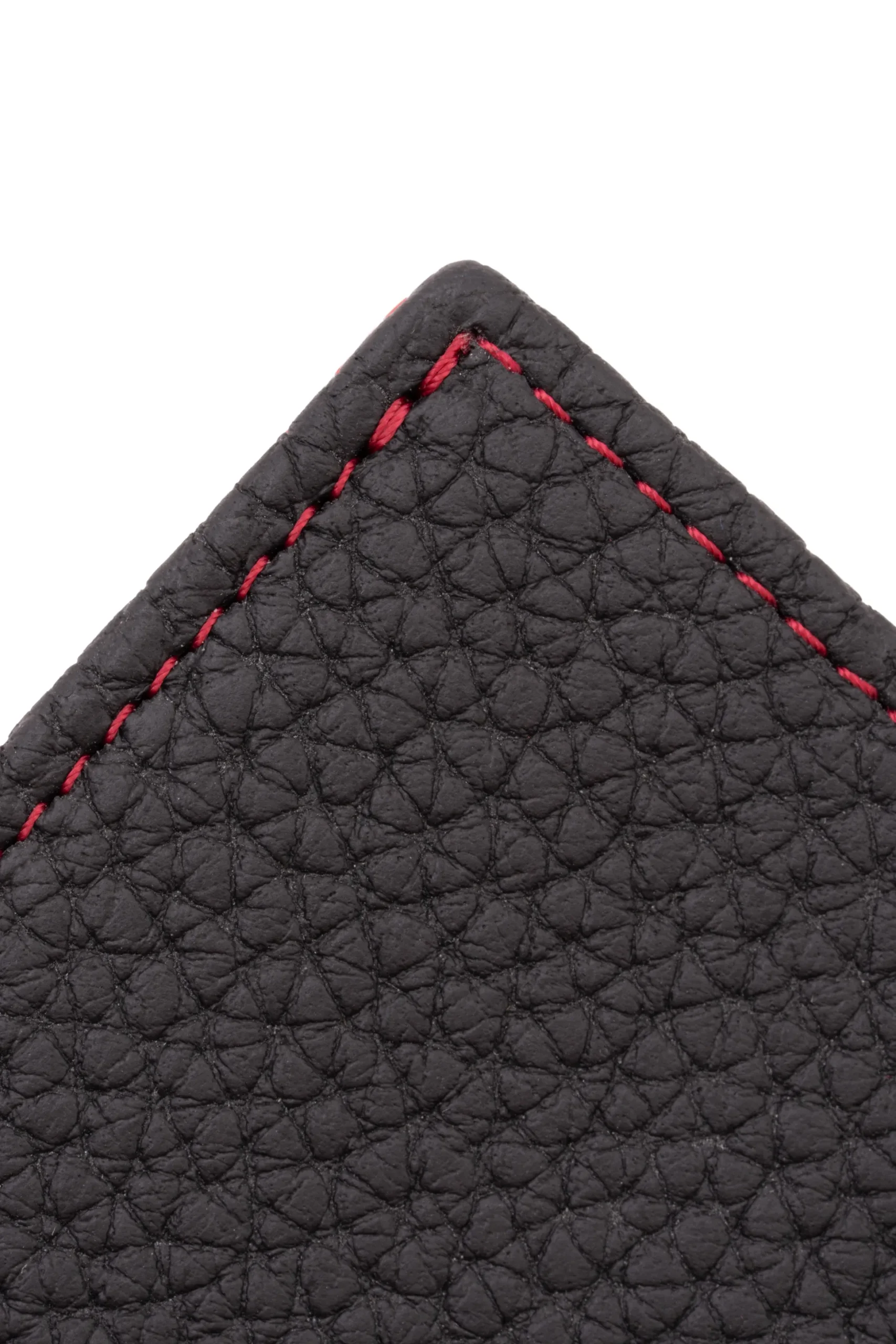 Black & Red Togo Leather Passport Holder