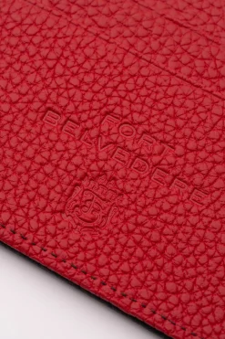 Black & Red Togo Leather Passport Holder