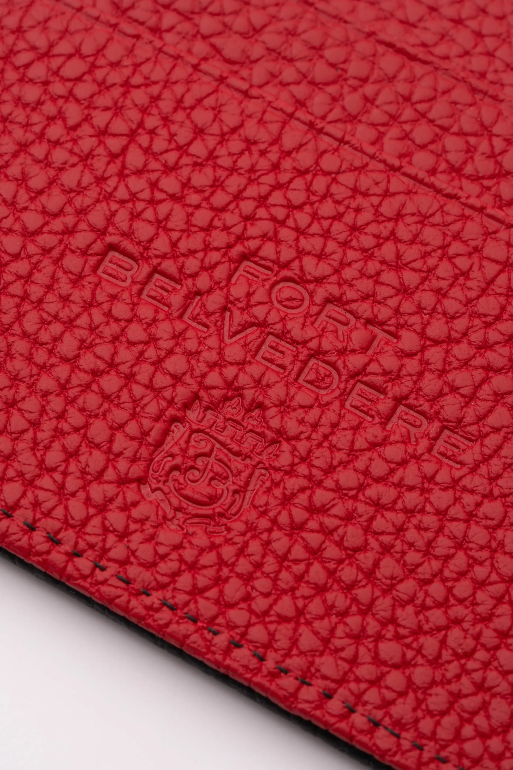 Black & Red Togo Leather Passport Holder