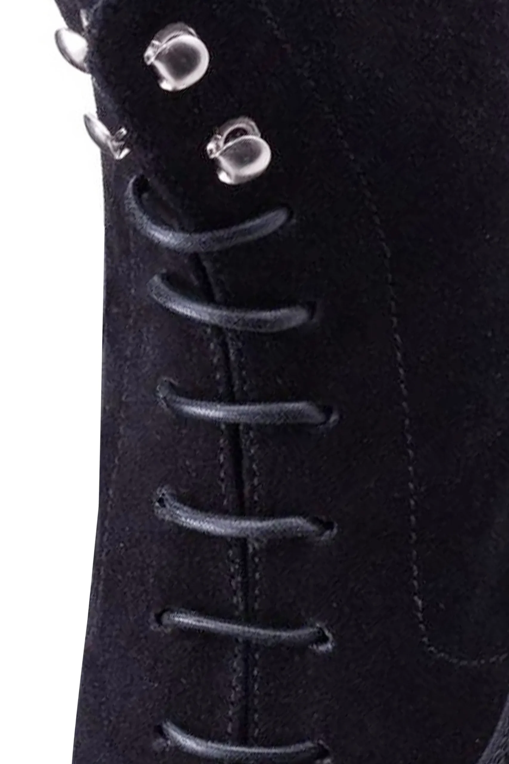 Black Round Waxed Cotton Bootlaces