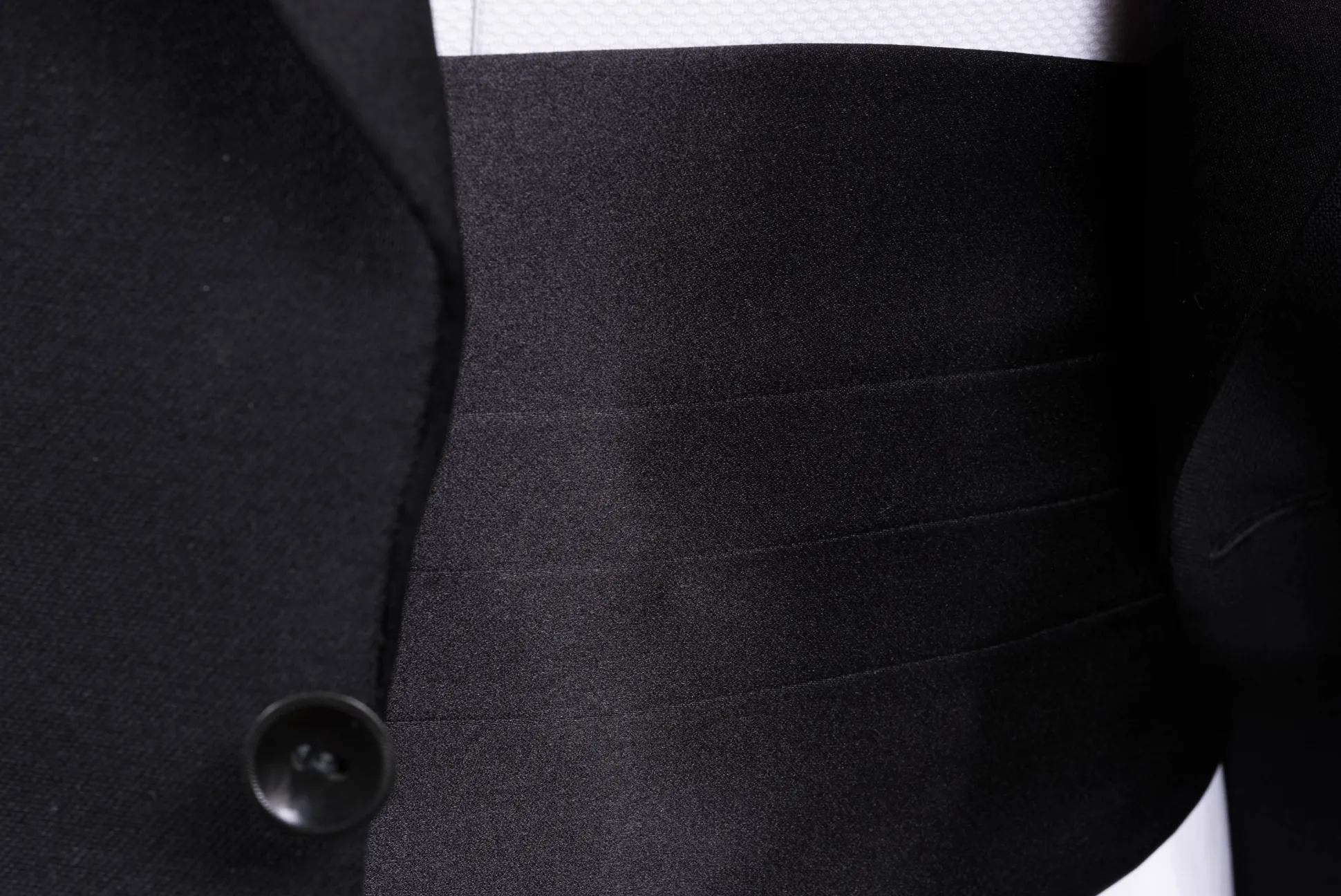 Black Satin Silk Cummerbund