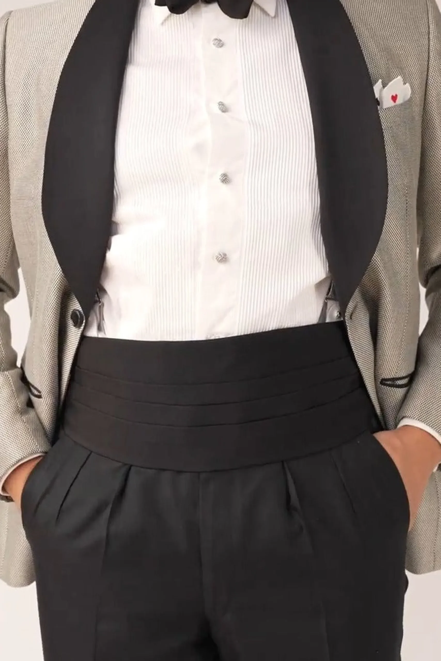 Black Satin Silk Cummerbund