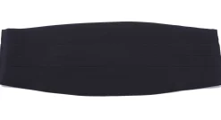 Black Satin Silk Cummerbund - Small / Medium