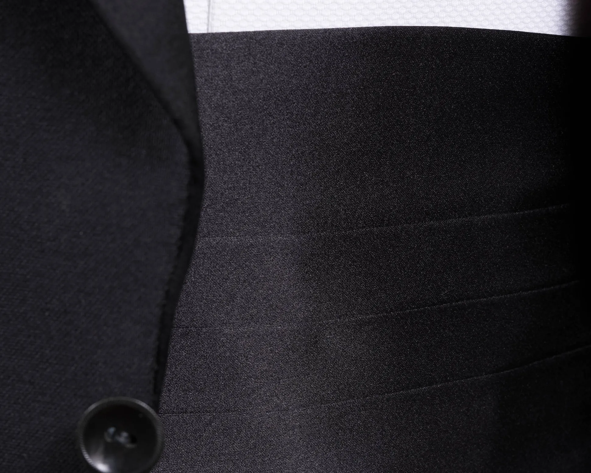 Black Satin Silk Cummerbund - Small / Medium