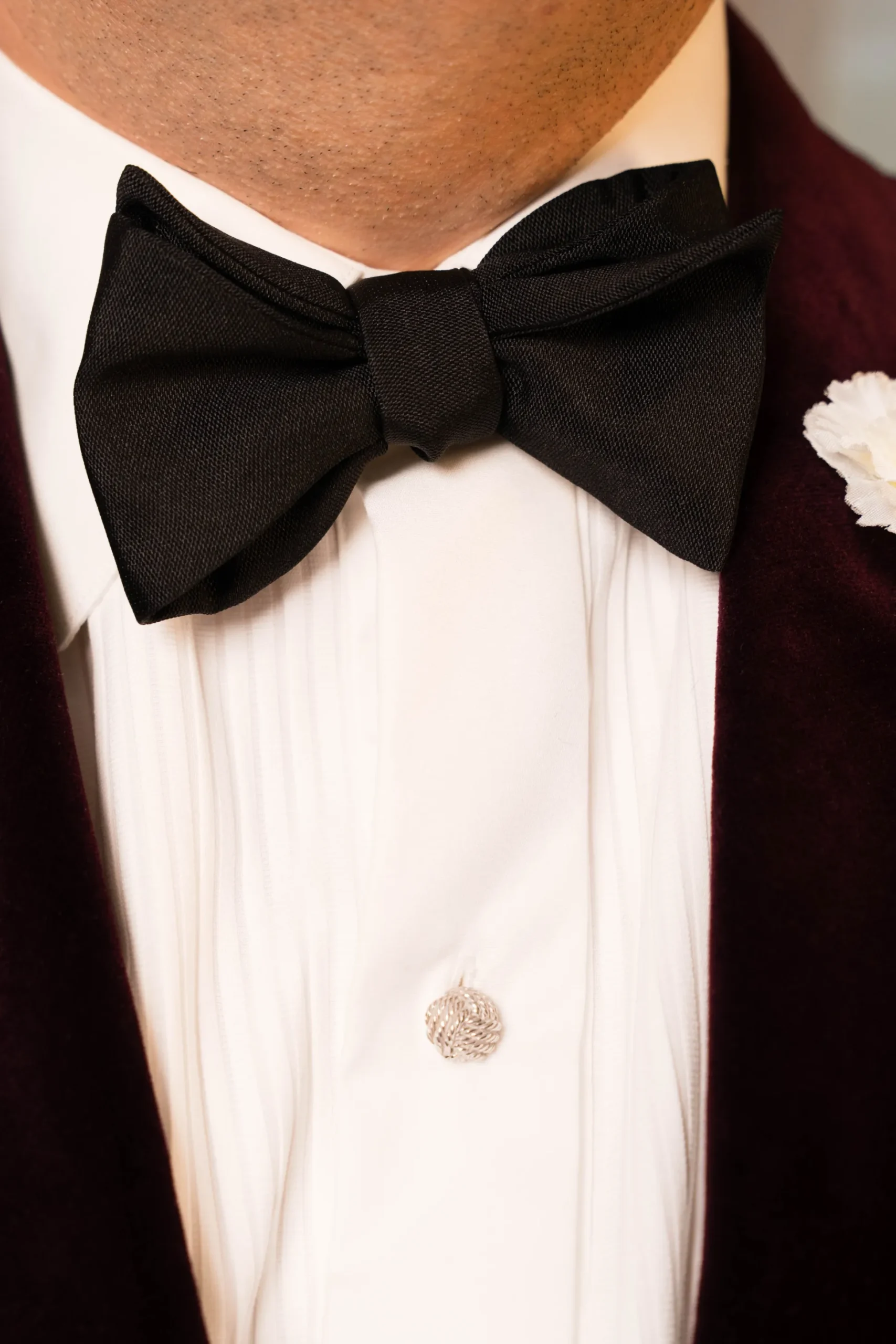 Black Silk Barathea Self-Tie Bow Tie