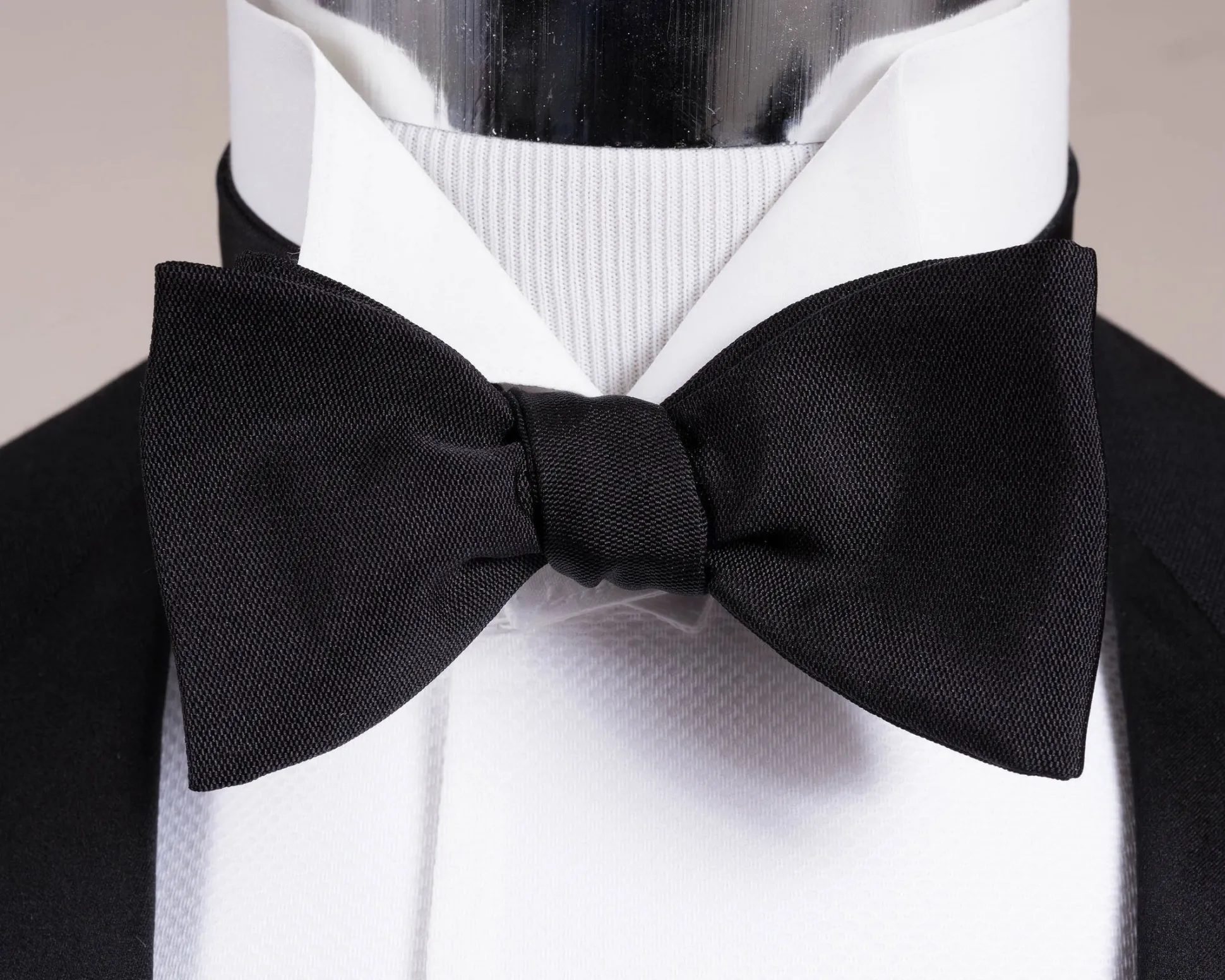 Black Silk Barathea Self-Tie Bow Tie