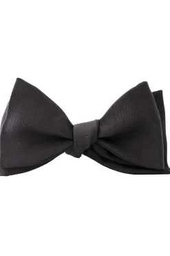 Black Silk Barathea Self-Tie Bow Tie