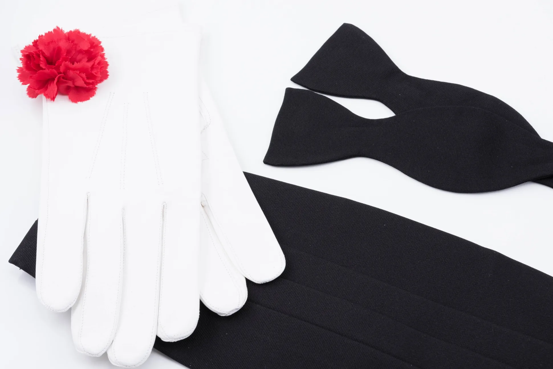 Black Silk Faille Grosgrain Cummerbund