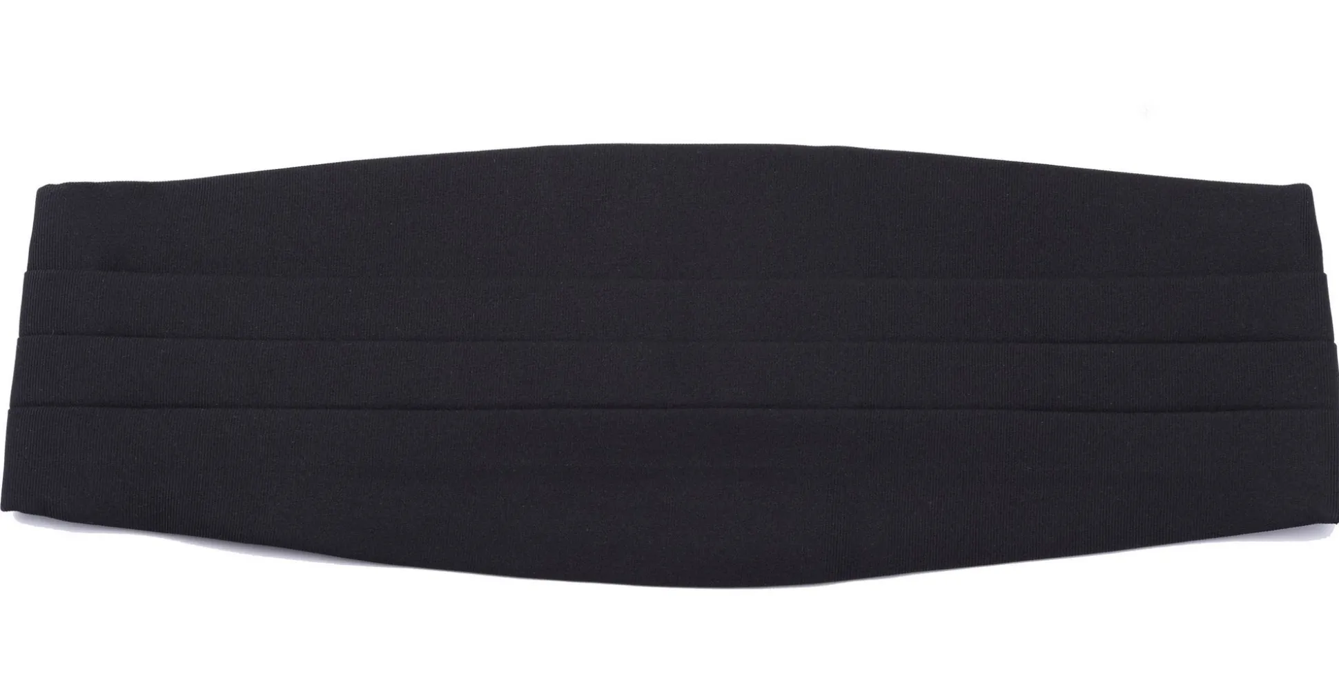 Black Silk Faille Grosgrain Cummerbund