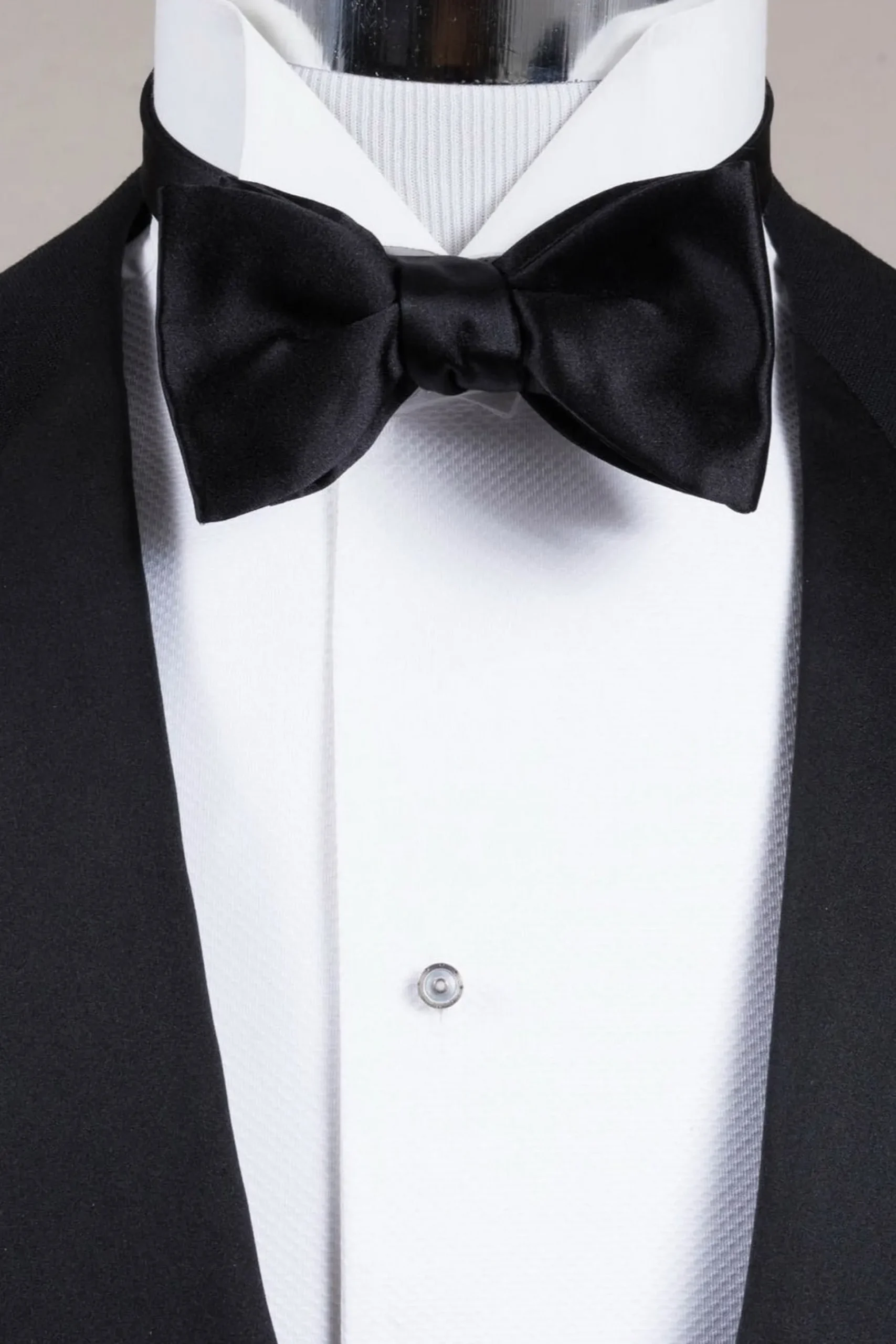 Black Silk Satin Butterfly Self-Tie Bow Tie