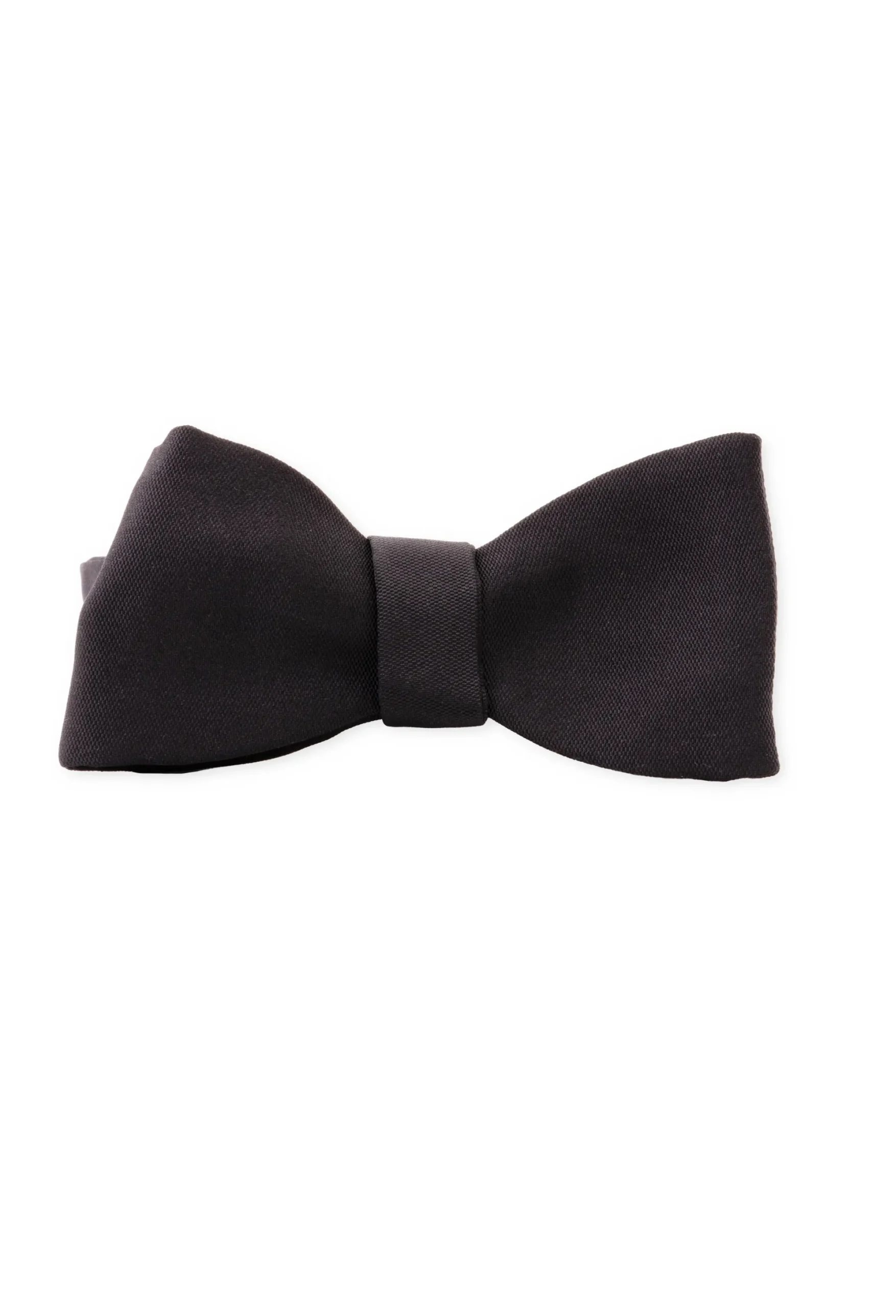 Black Single End Silk Barathea Bow Tie