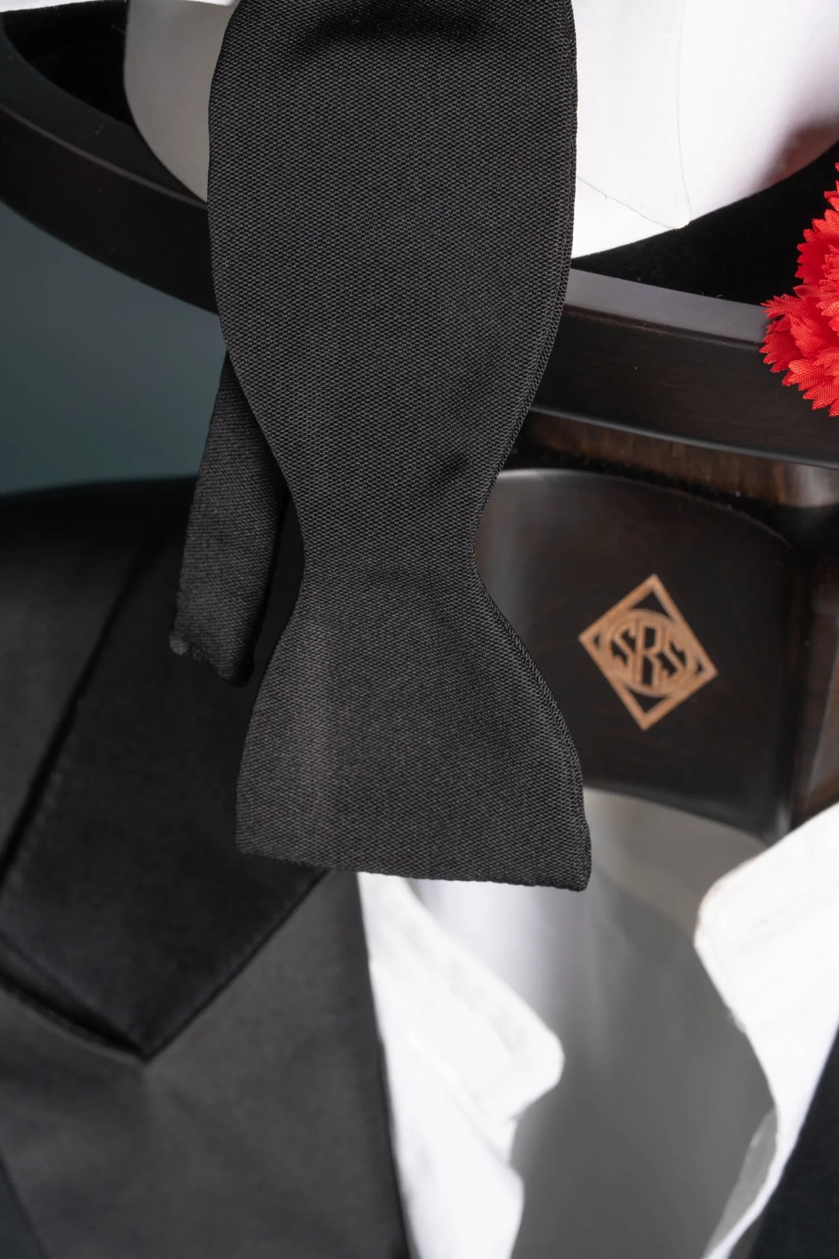 Black Single End Silk Barathea Bow Tie