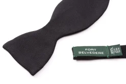 Black Single End Silk Faille Grosgrain Bow Tie
