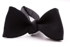 Black Single End Silk Faille Grosgrain Bow Tie
