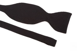 Black Single-End Wide Rib Grosgrain Bow Tie