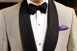 Black Single-End Wide Rib Grosgrain Bow Tie