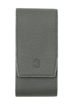 Black Togo & Gray Suede Leather Watch Case