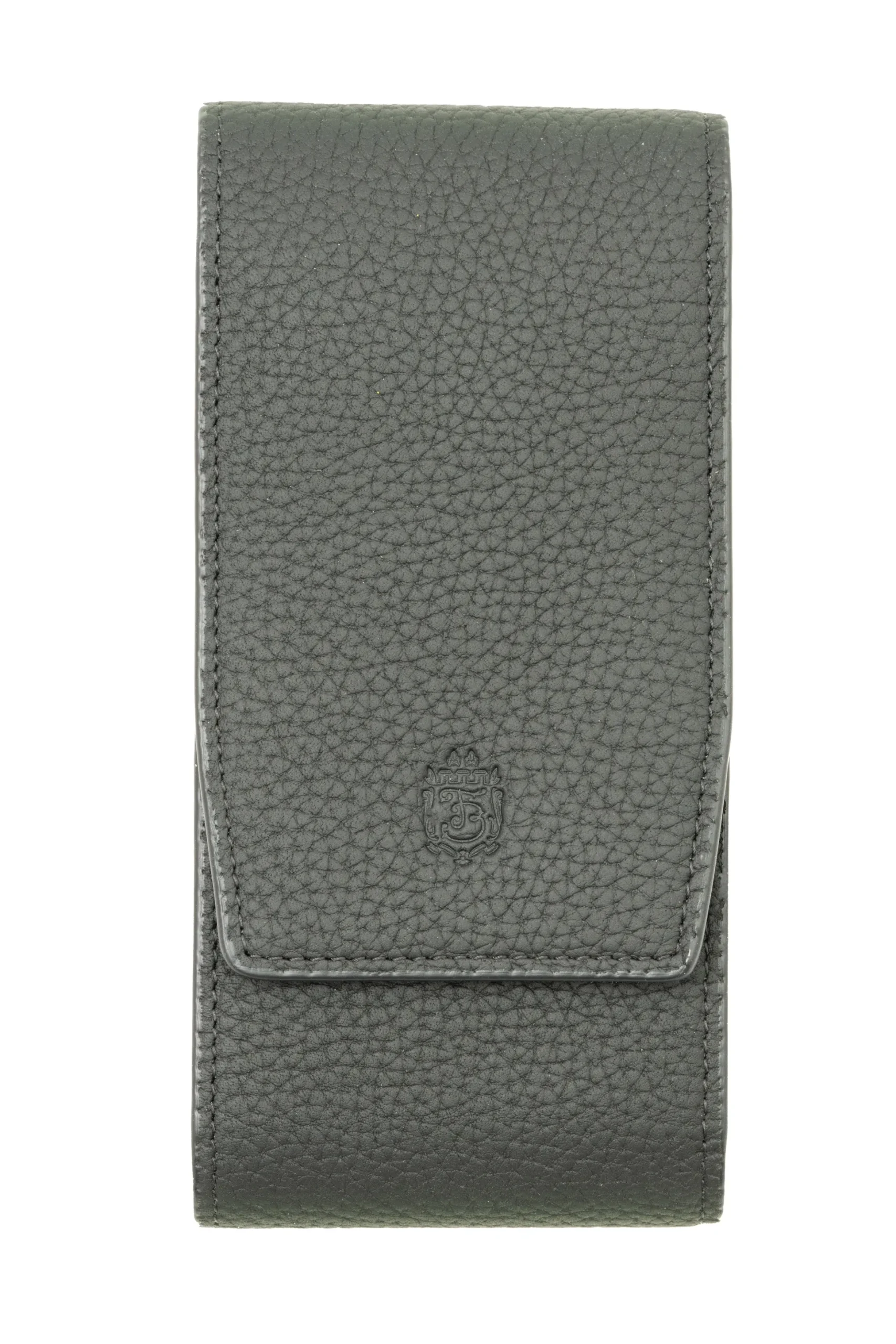 Black Togo & Gray Suede Leather Watch Case