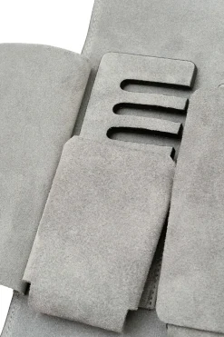 Black Togo & Gray Suede Leather Watch Case