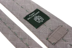 Black & White Prince of Wales Check Silk Tie