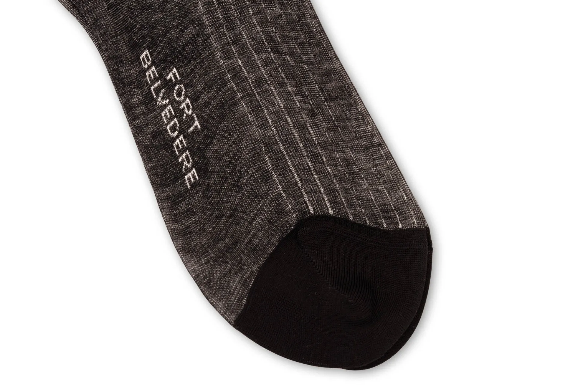 Black & White Shadow Stripe Lightweight Cotton Socks