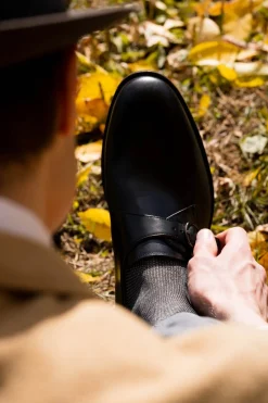 Black & White Two-Tone Formal Socks