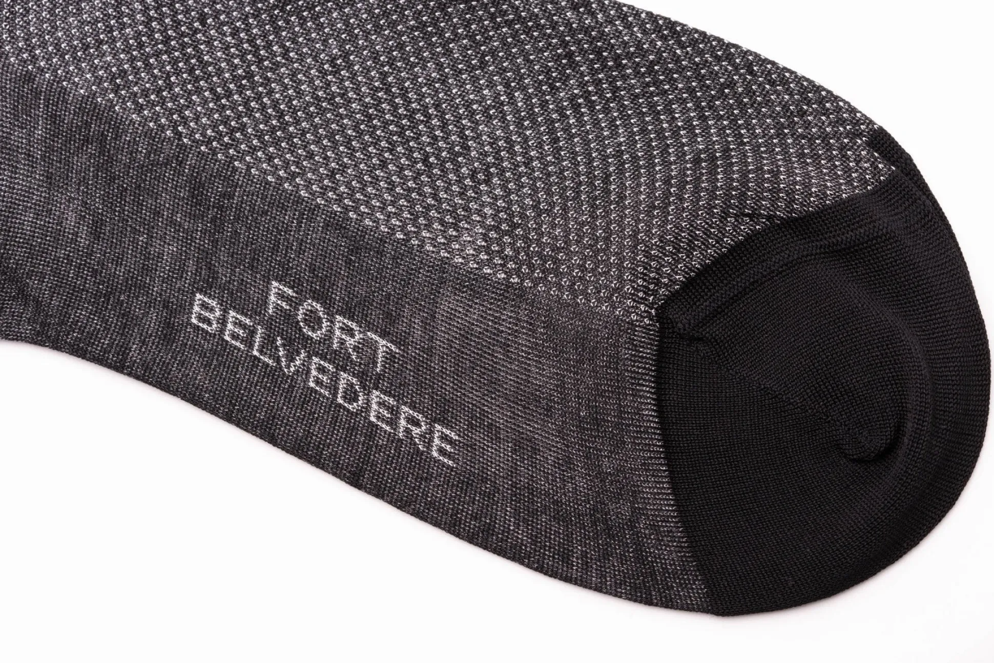 Black & White Two-Tone Formal Socks