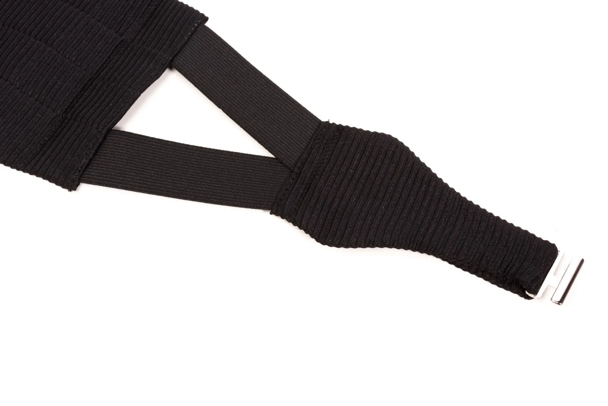 Black Wide Ribbed Grosgrain Silk Cummerbund
