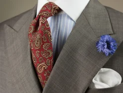 Blue Cornflower Silk Boutonnière Flower
