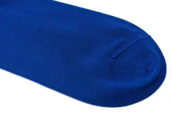 Blue Cotton Socks with Red & White Clocks