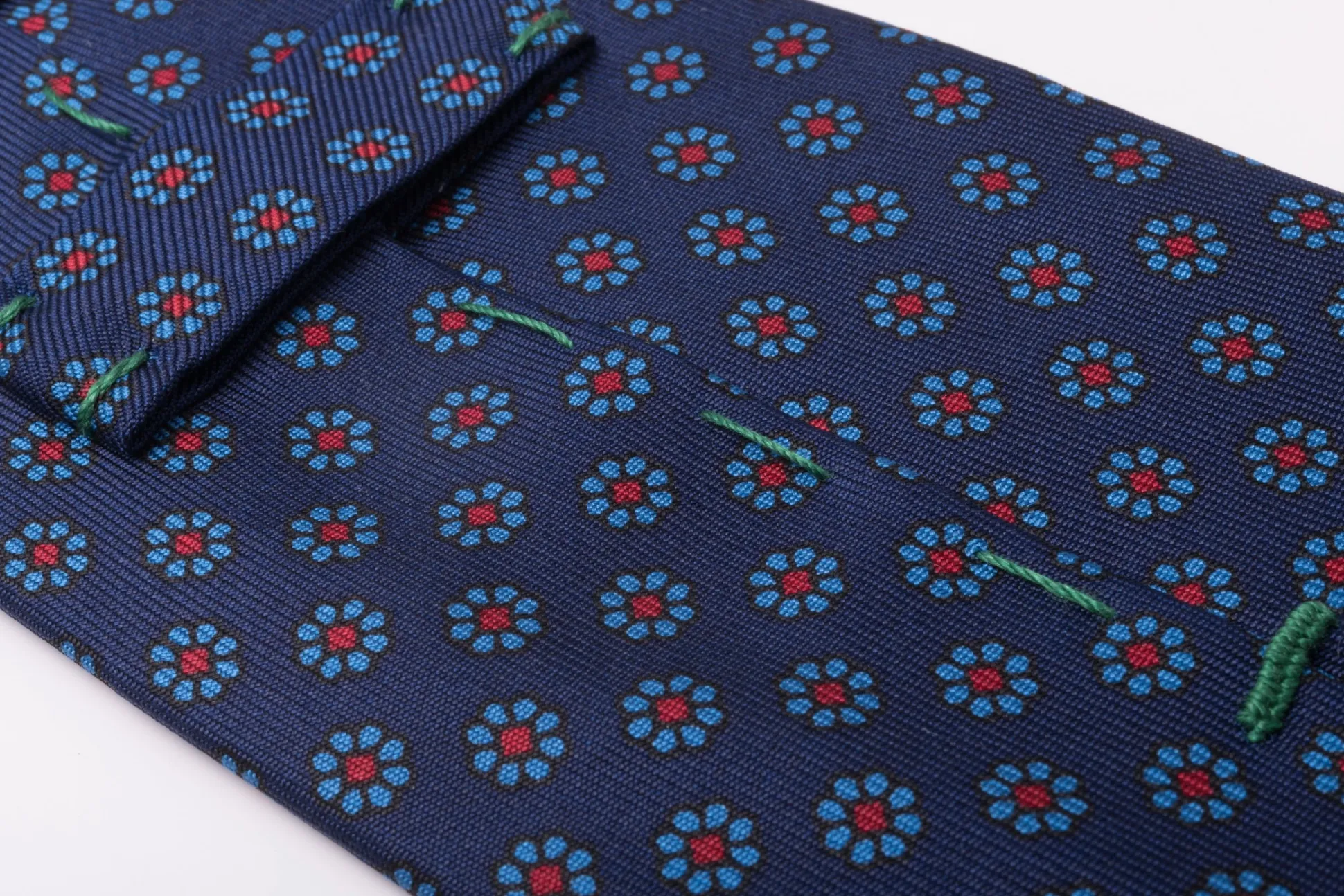 Blue Macclesfield Neats Madder Silk Tie