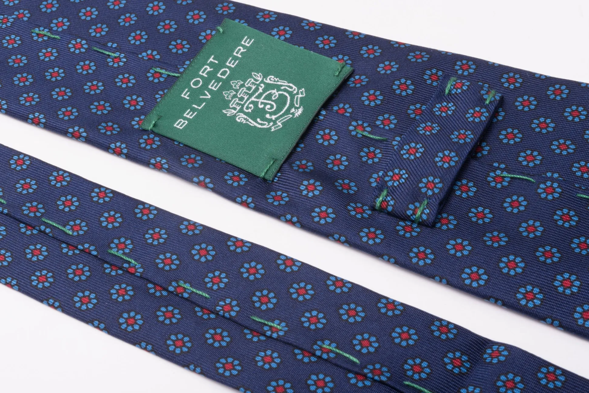 Blue Macclesfield Neats Madder Silk Tie