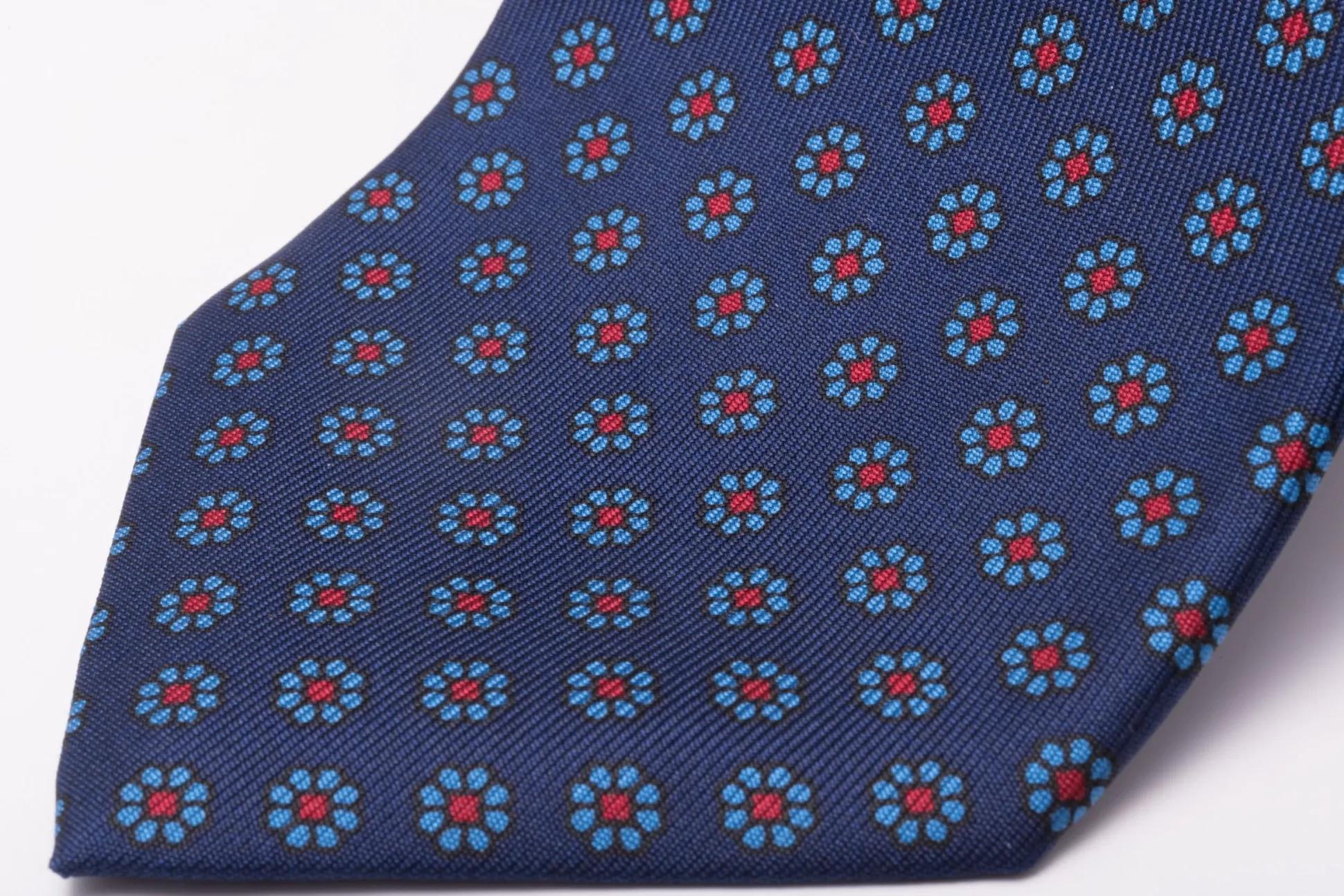 Blue Macclesfield Neats Madder Silk Tie