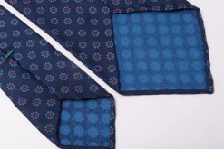 Blue Macclesfield Neats Madder Silk Tie