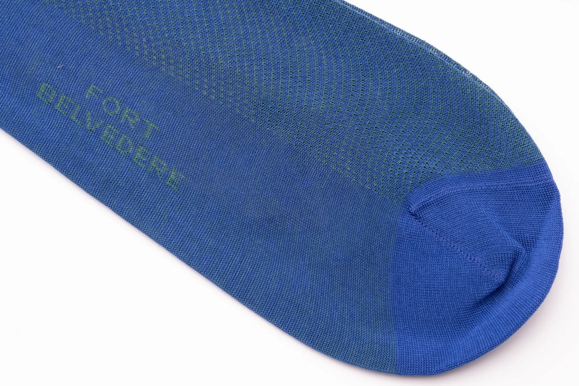 Blue & Malachite Green Two-Tone Cotton Socks
