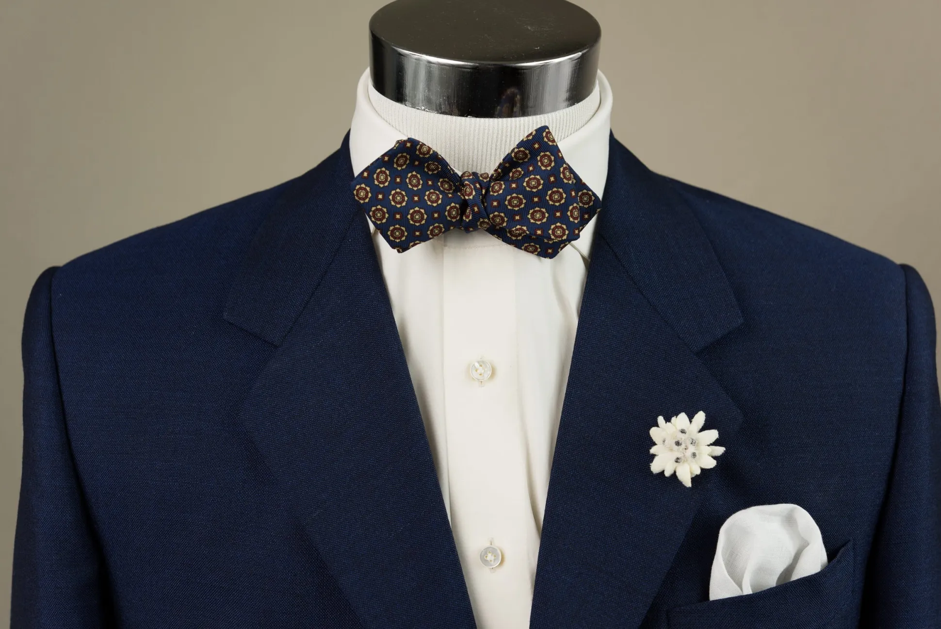 Blue Neats Madder Silk Bow Tie