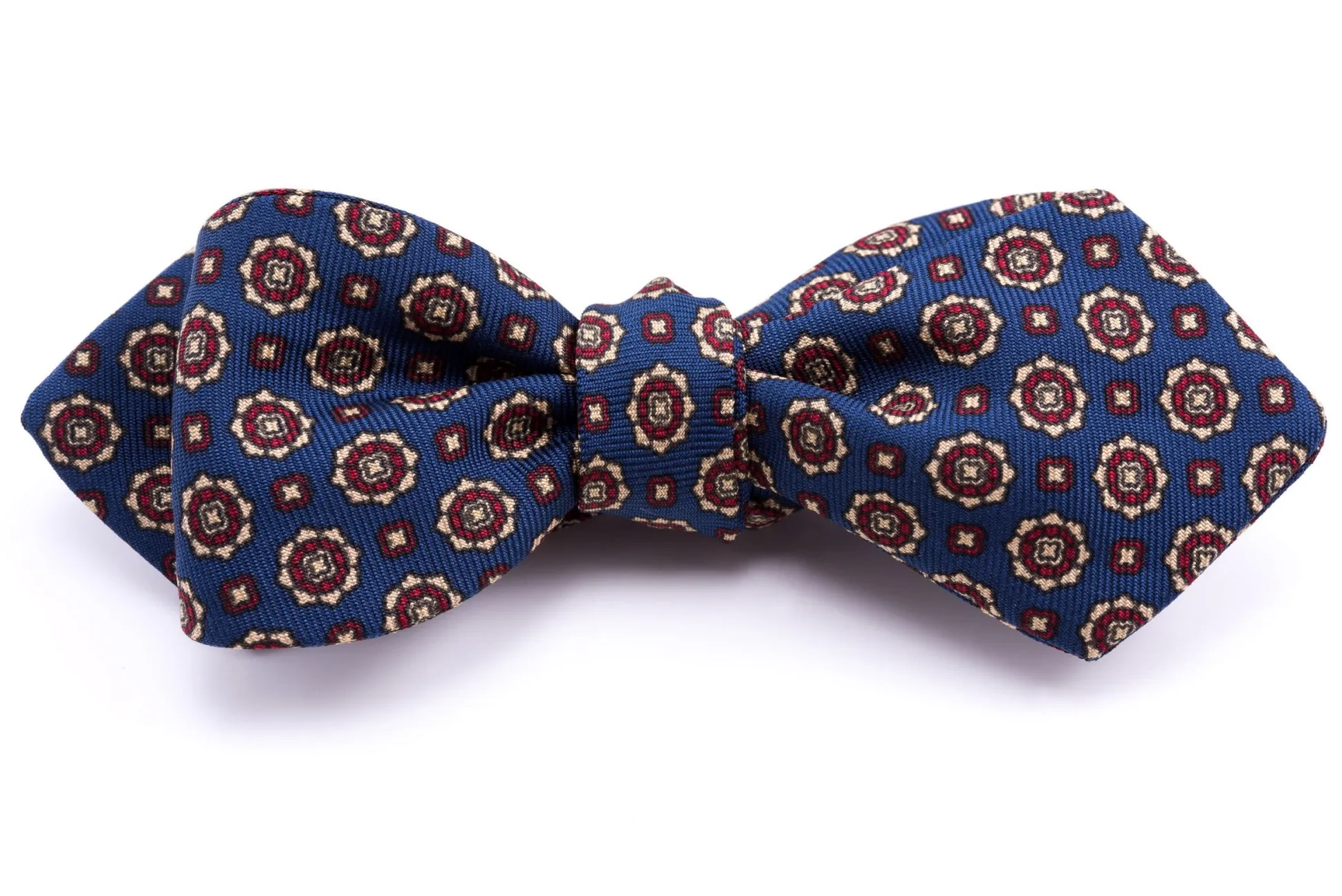 Blue Neats Madder Silk Bow Tie