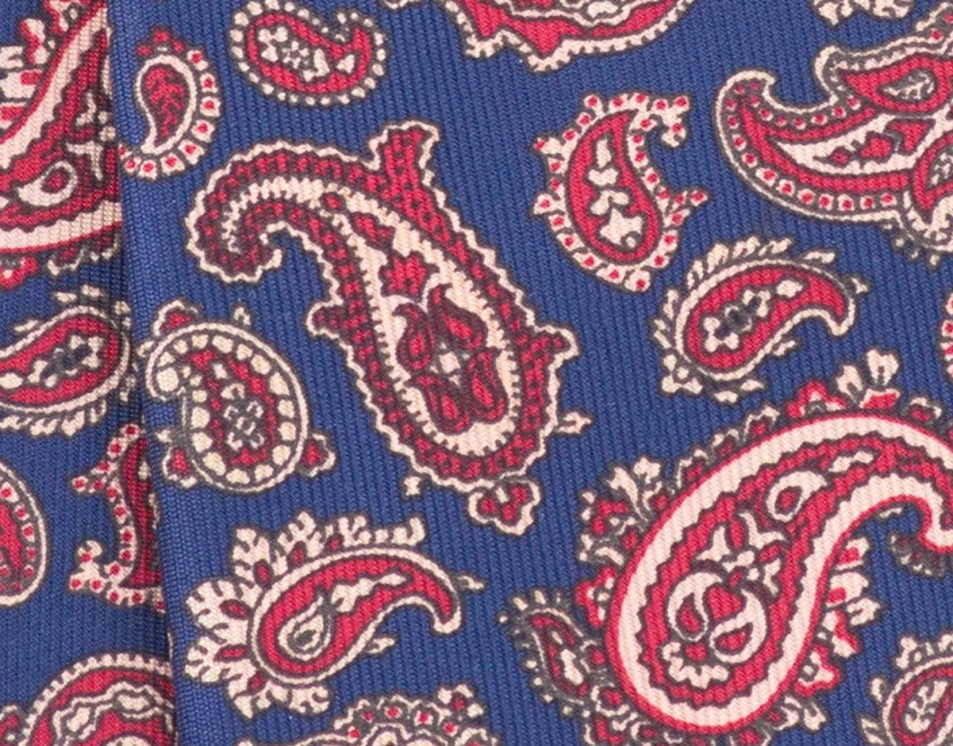 Blue Paisley Madder Silk Tie