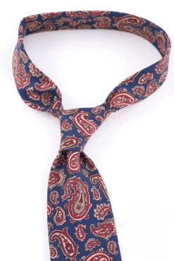 Blue Paisley Madder Silk Tie