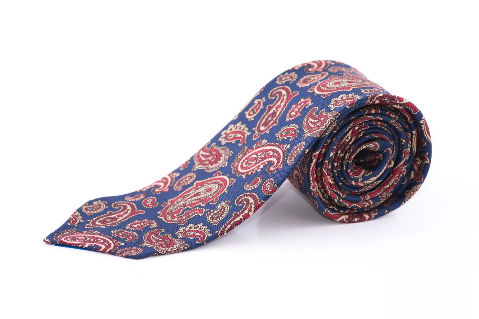 Blue Paisley Madder Silk Tie