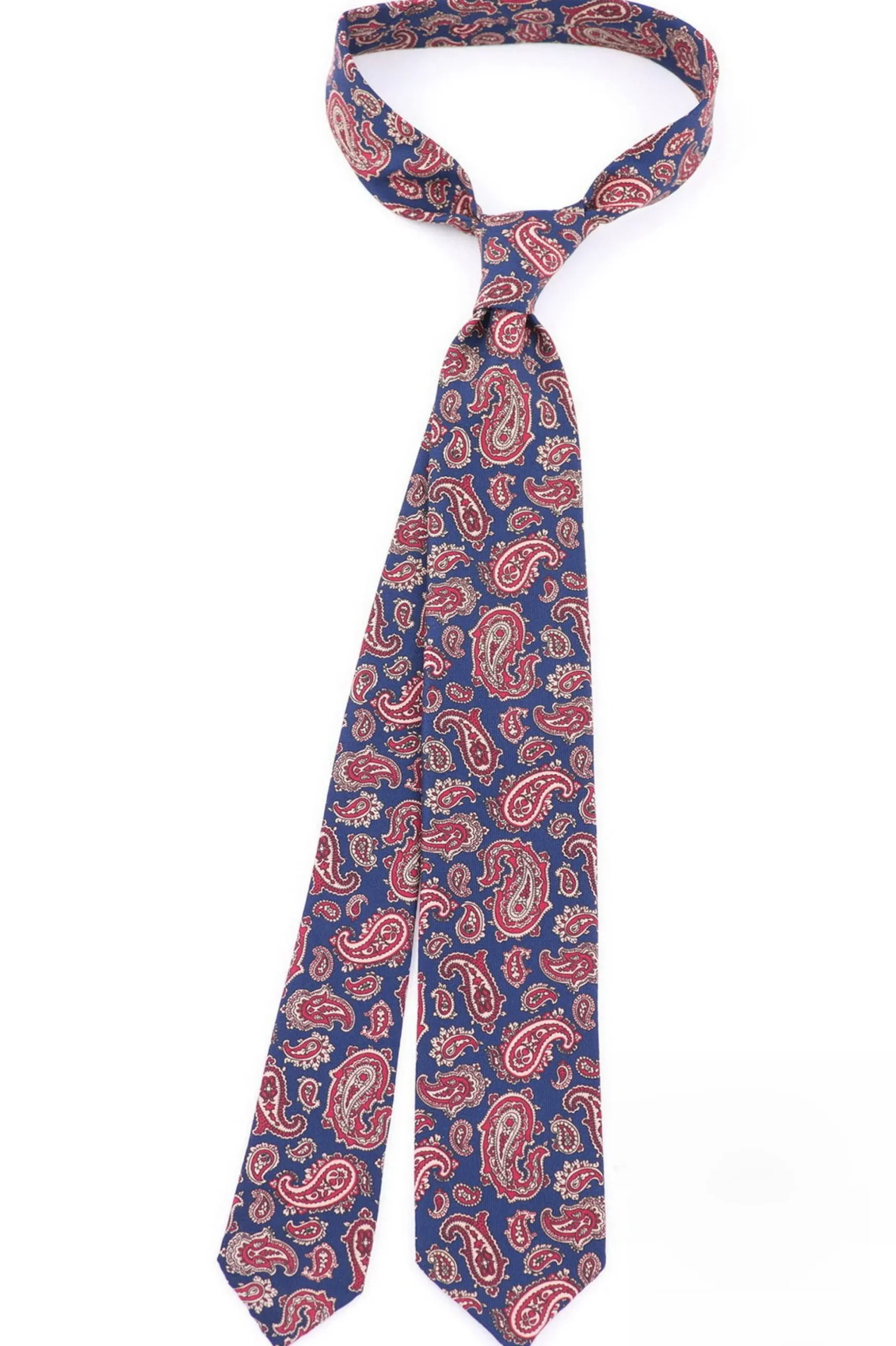 Blue Paisley Madder Silk Tie