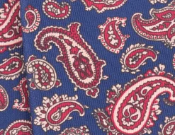 Blue & Red Paisley Ancient Madder Silk Bow Tie