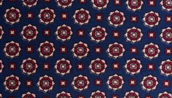 Blue & Red Printed Madder Silk Tie